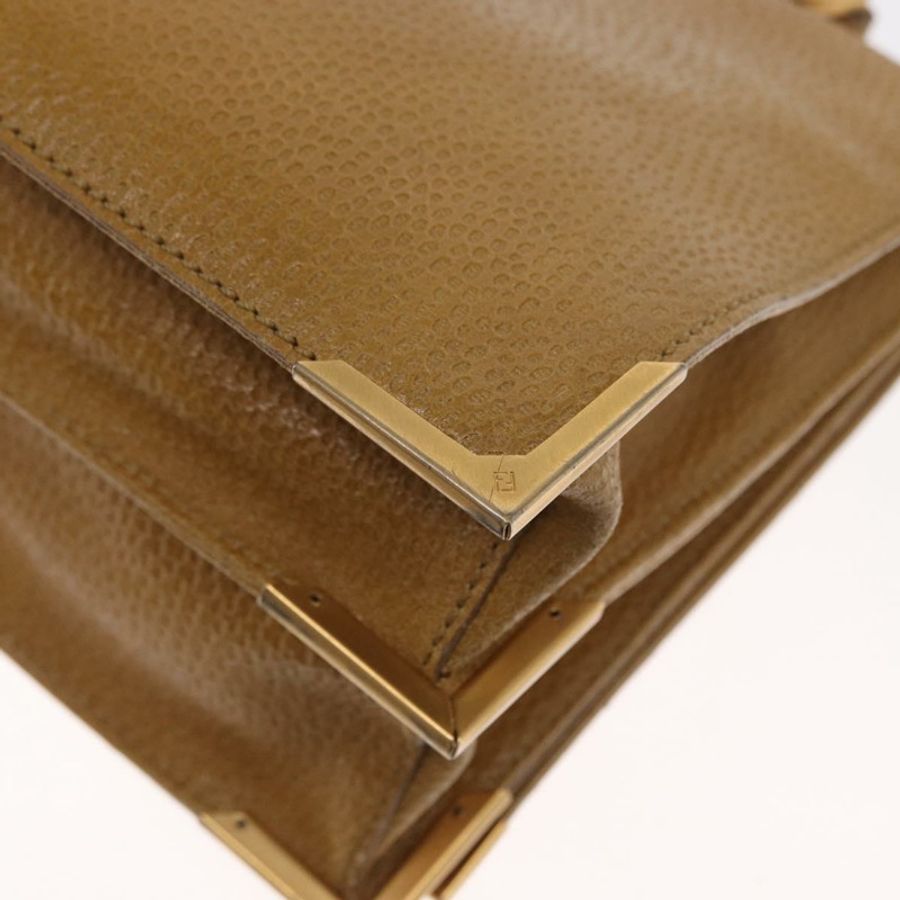【日本直送】FENDI 手提包 皮革 兩用 棕色 金色 正品 158141-17