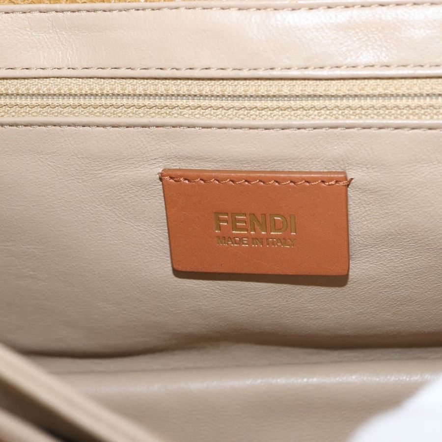 【日本直送】FENDI 手提包 皮革 兩用 棕色 金色 正品 158141-20