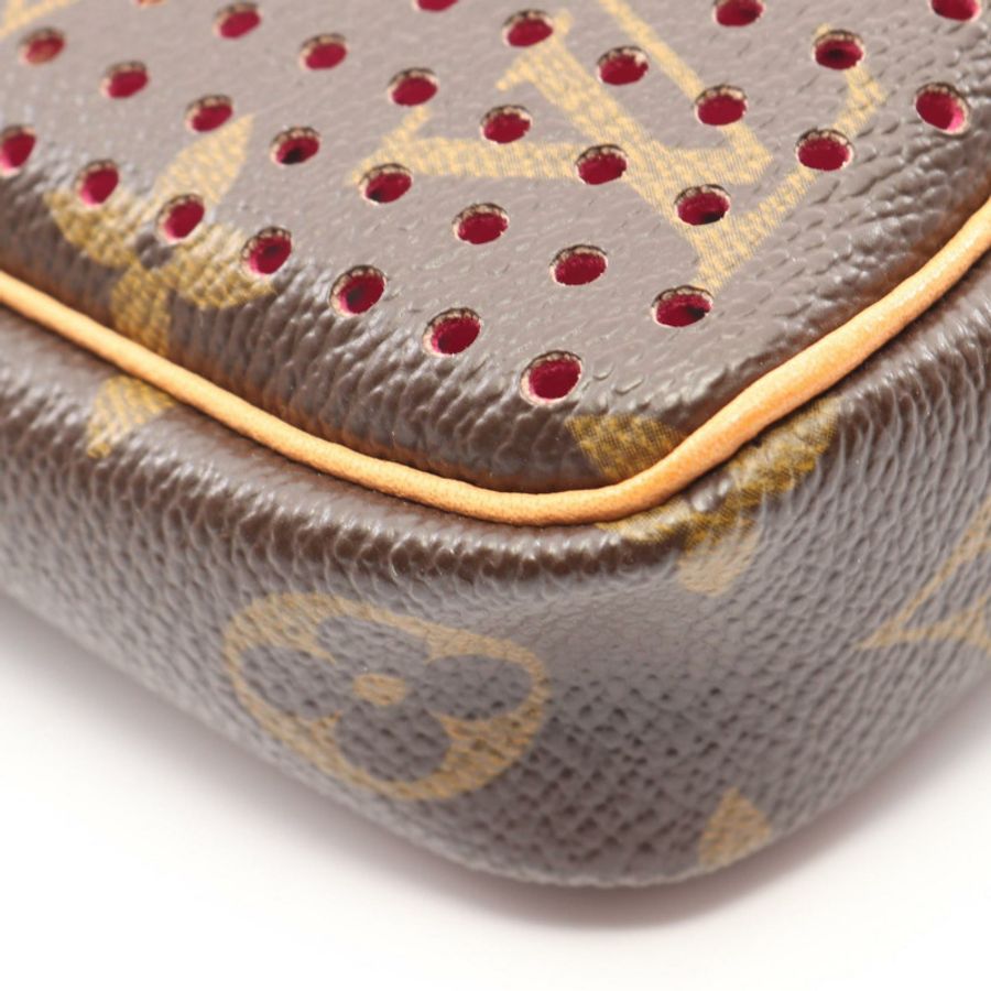 LOUIS VUITTON 手拿包配件手提包小包 M95183 Monogra Perfo 紫紅色 LV-5