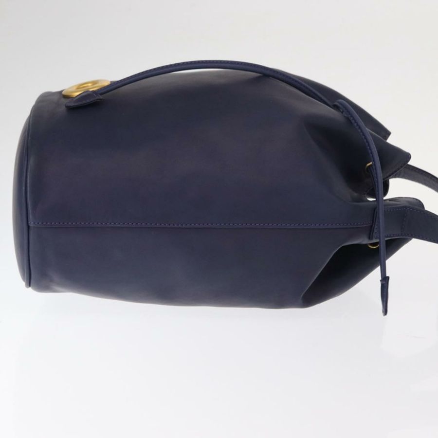 【日本直送】CELINE 圓背包 皮革 海軍藍 金色 正品 159739-2