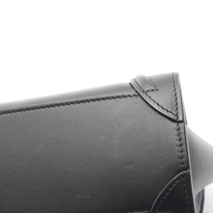 CELINE Luggage Nano Shopper 2WAY 手提包,黑色皮革,二手女款-5