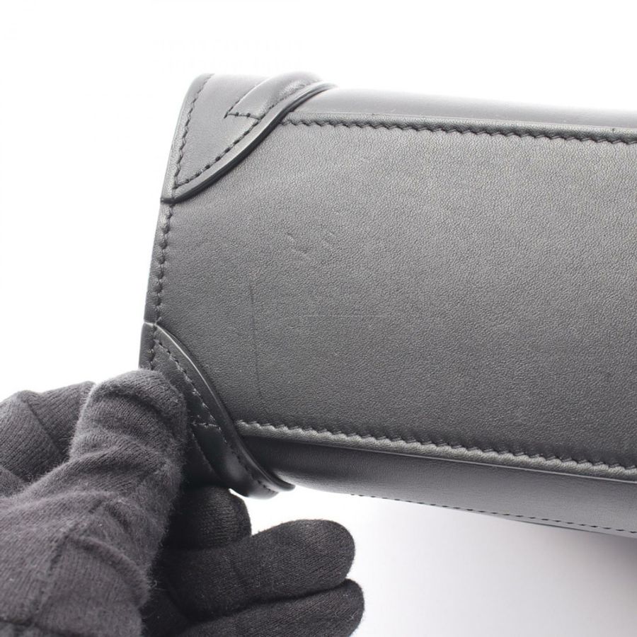 CELINE Luggage Nano Shopper 2WAY 手提包,黑色皮革,二手女款-6