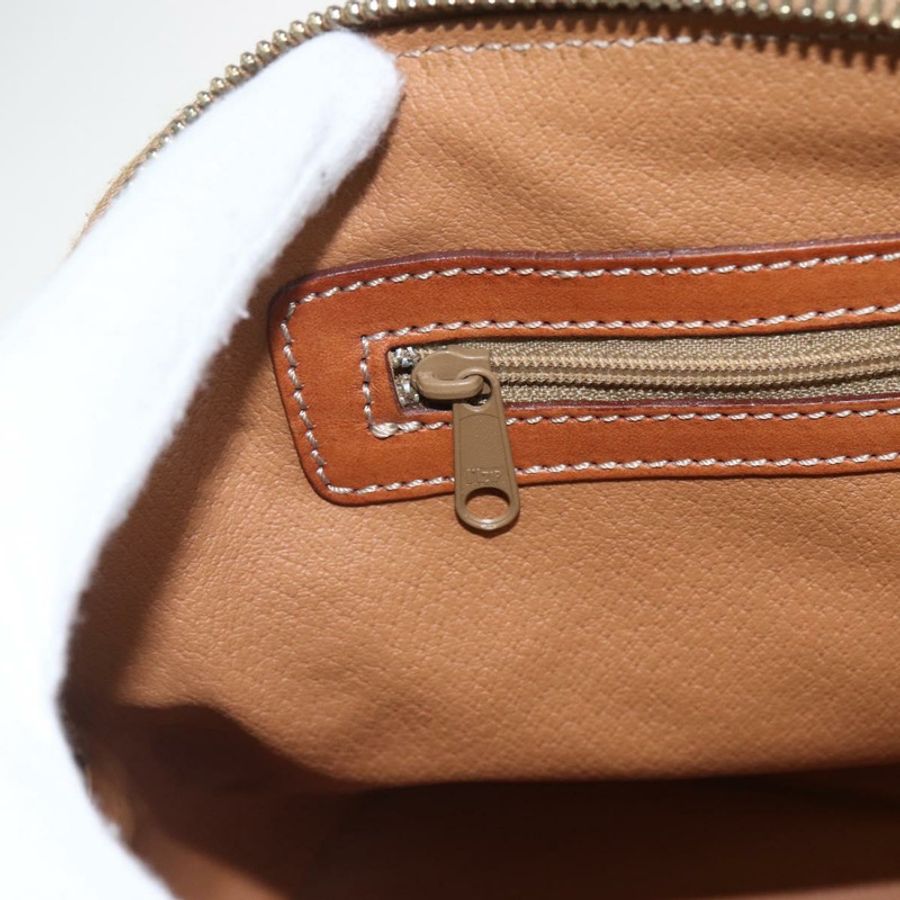 【日本直送】CELINE Macadam帆布手提包 PVC皮革 2way Brown Gold Auth 157458V-20