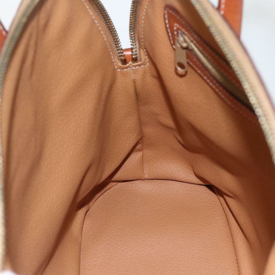 【日本直送】CELINE Macadam帆布手提包 PVC皮革 2way Brown Gold Auth 157458V-22
