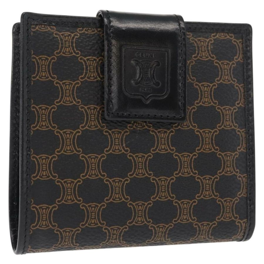 【日本直送】CELINE Macadam帆布皮夾 PVC皮革 黑色 正品 148550V-0