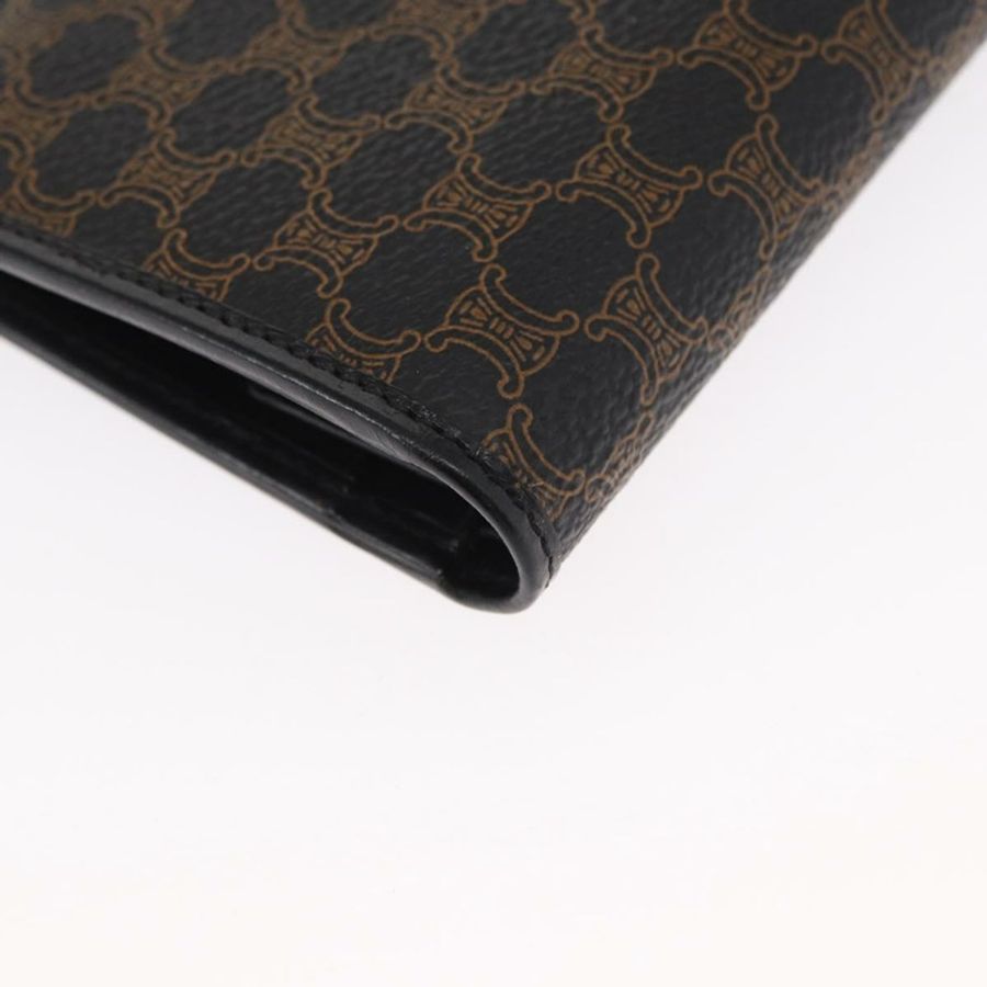 【日本直送】CELINE Macadam帆布皮夾 PVC皮革 黑色 正品 148550V-14