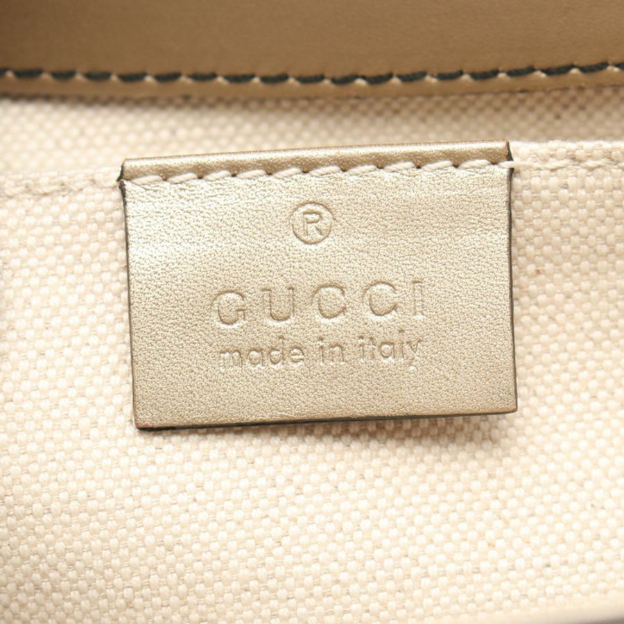 GUCCI Emily 馬銜扣 Guccissima 鏈條單肩包 295402 皮革 金色 二手 GG-3