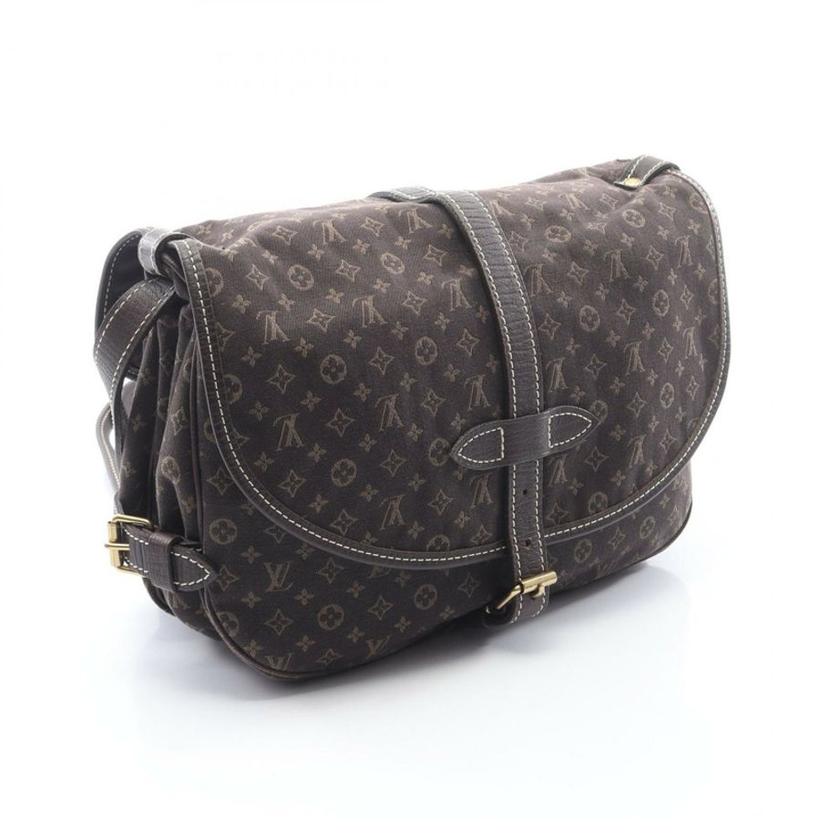 路易威登 Saumur 單肩斜背包 M95227 Monogram Mini Lin 帆布二手-1