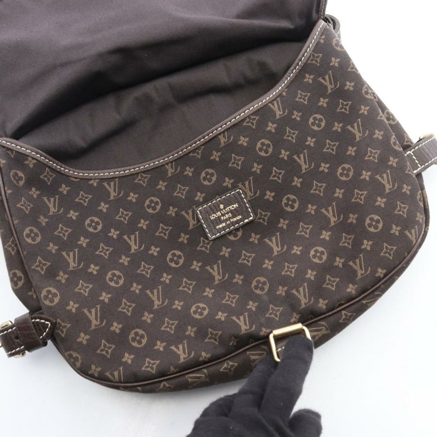 路易威登 Saumur 單肩斜背包 M95227 Monogram Mini Lin 帆布二手-10