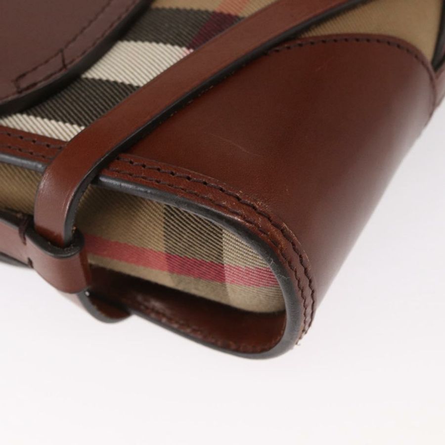 【日本直送】BURBERRY 棕色金色皮革單肩包 正品 160721-14