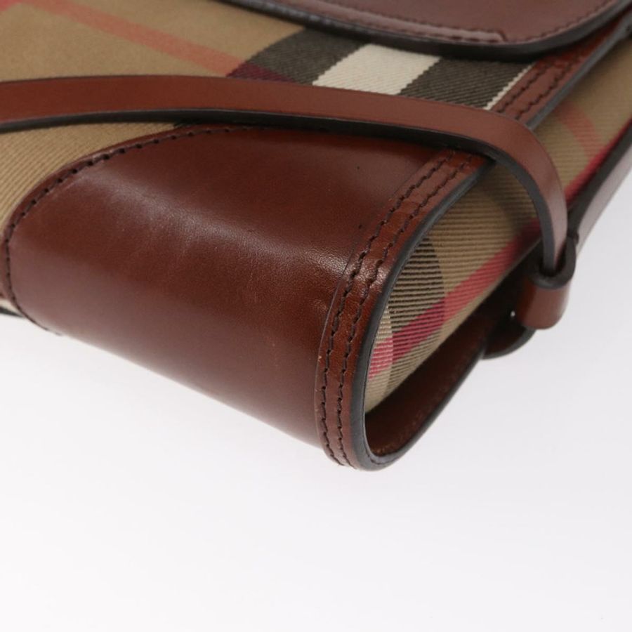 【日本直送】BURBERRY 棕色金色皮革單肩包 正品 160721-15