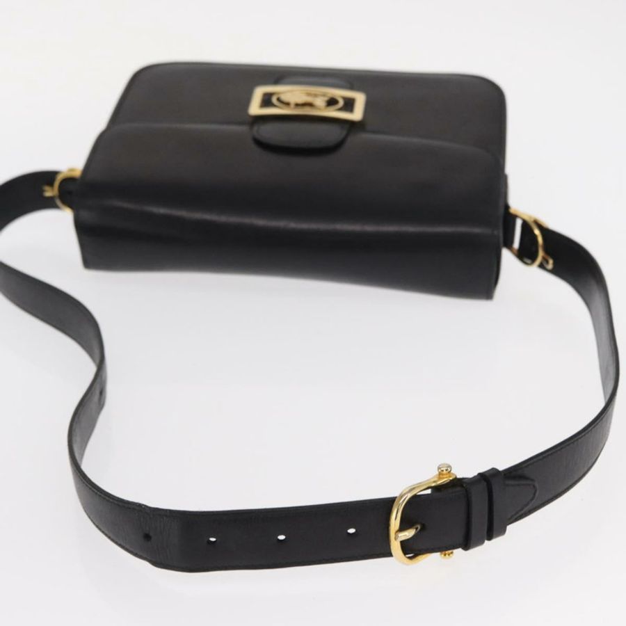 【日本直送】CELINE 黑色金色皮革肩背包,正品編號 160698-6