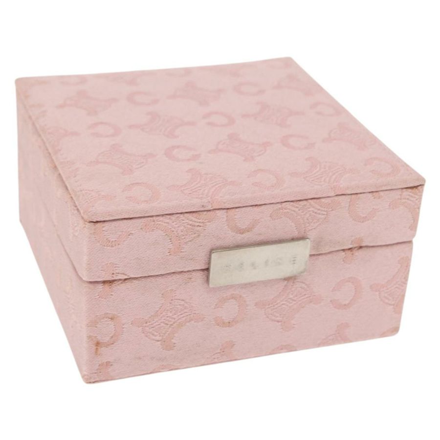 【日本直送】CELINE C Macadam 帆布首飾盒 粉紅色 正品 159299V-0