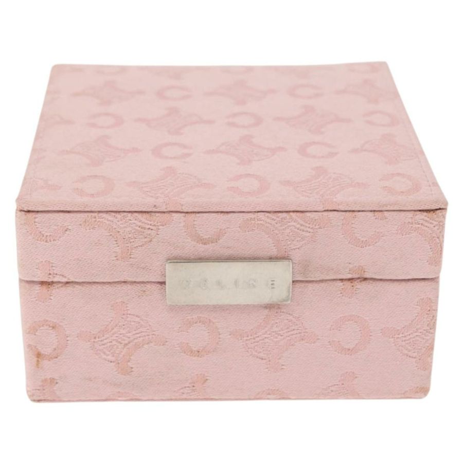 【日本直送】CELINE C Macadam 帆布首飾盒 粉紅色 正品 159299V-12