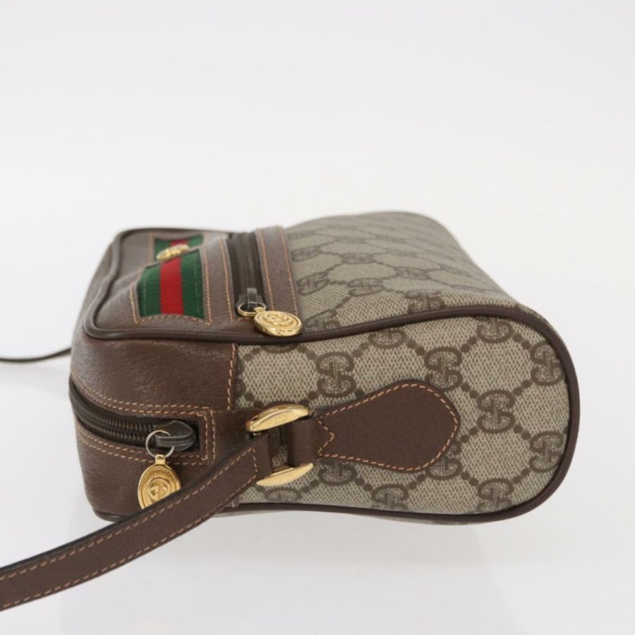 【日本直送】GUCCI GG Supreme Web Sherry Line 單肩包 PVC 米色 56 02 087 正品 161551-3