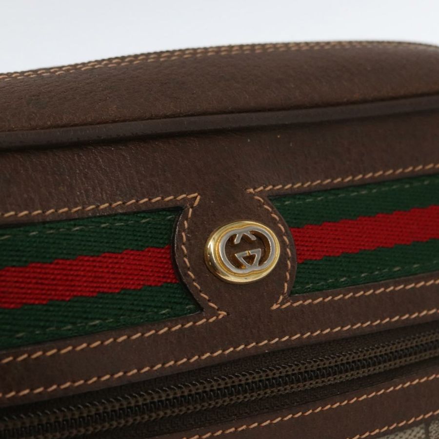 【日本直送】GUCCI GG Supreme Web Sherry Line 單肩包 PVC 米色 56 02 087 正品 161551-17