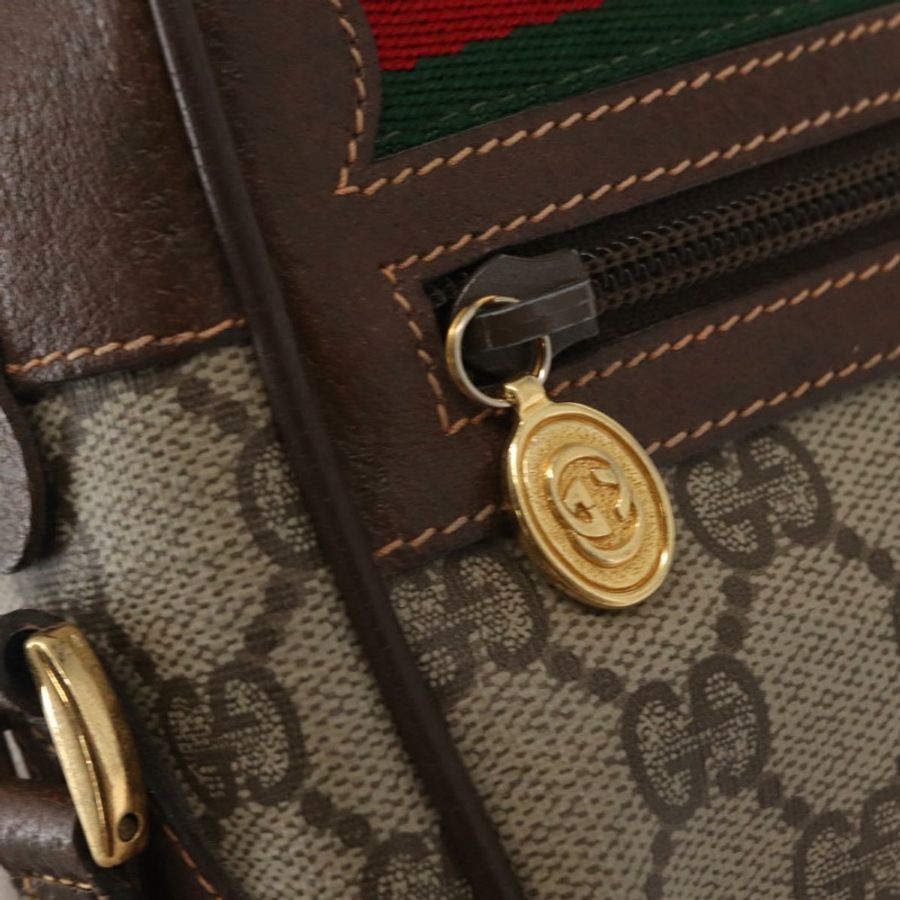 【日本直送】GUCCI GG Supreme Web Sherry Line 單肩包 PVC 米色 56 02 087 正品 161551-18