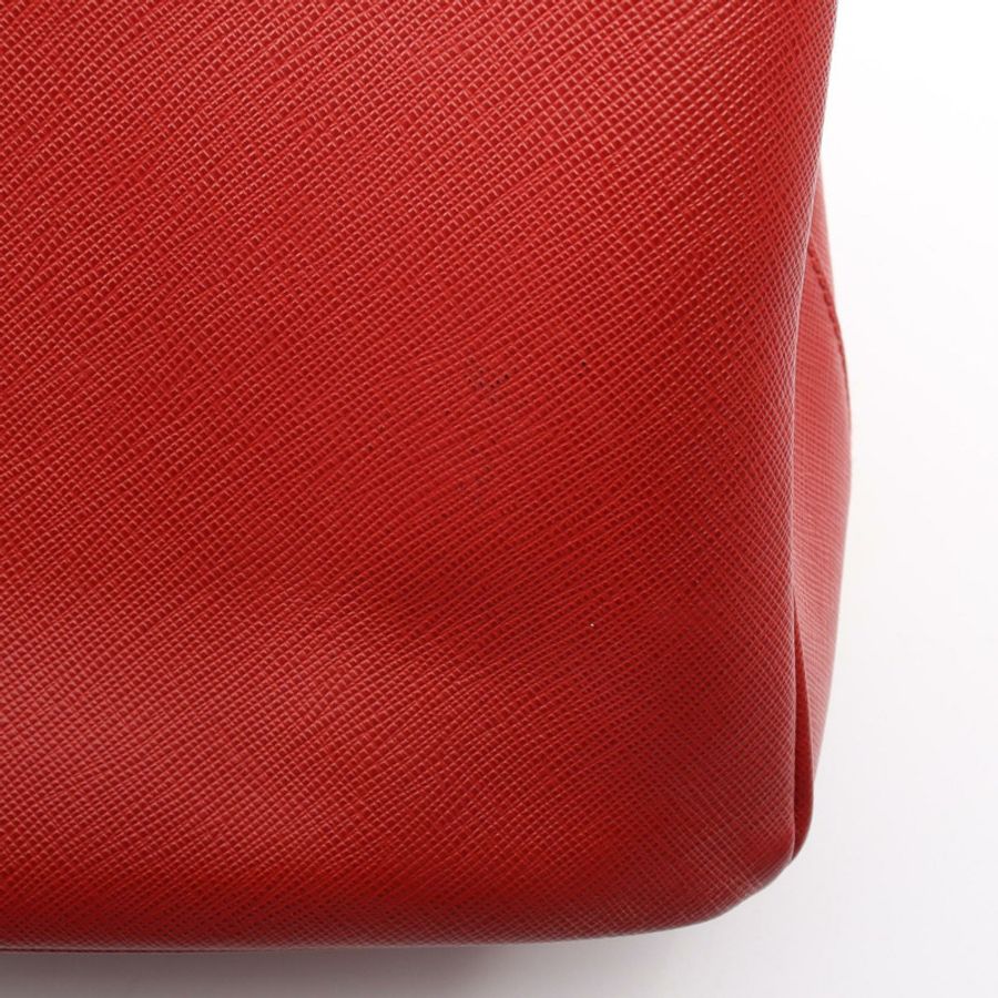 PRADA SAFFIANO LUX Galleria 單肩手提包,紅色 Saffiano 皮革,二手女士款-5