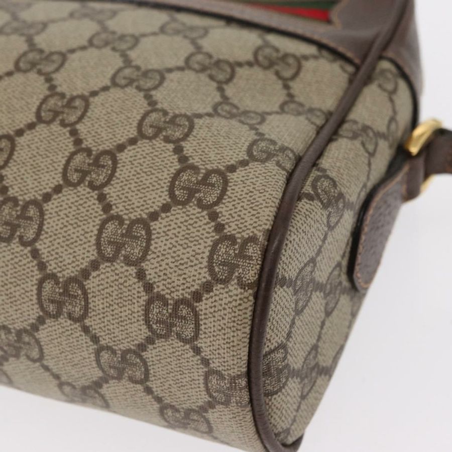【日本直送】GUCCI GG Supreme Web Sherry Line 單肩包 PVC 米色 001 113 6472 正品號 161523-13