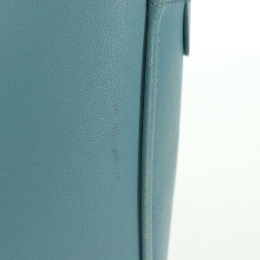 【日本直送】BALENCIAGA 三角形 S 手提包 皮革 兩用 淺藍色 銀色 476975 正品 161230-2