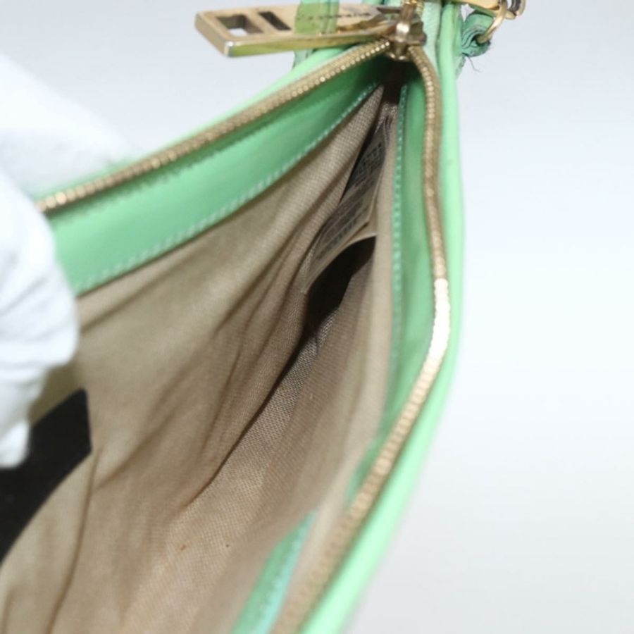 【日本直送】BURBERRY Nova 格紋肩背包 PVC 綠金 正品 162781V-19