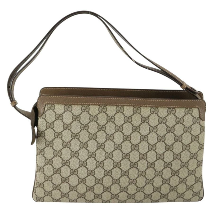 【日本直送】GUCCI GG Supreme Web Sherry Line 單肩包 PVC 米色 14 02 013 正品 161689-1