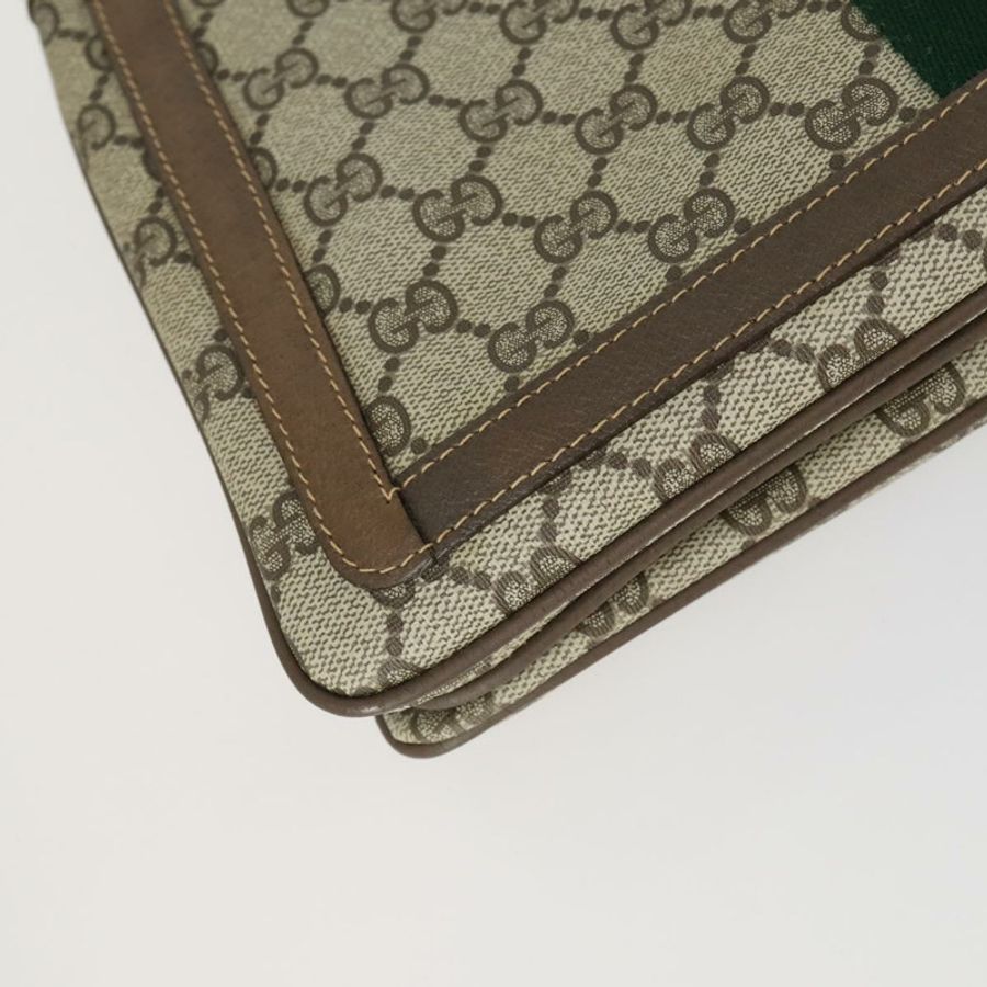 【日本直送】GUCCI GG Supreme Web Sherry Line 單肩包 PVC 米色 14 02 013 正品 161689-15
