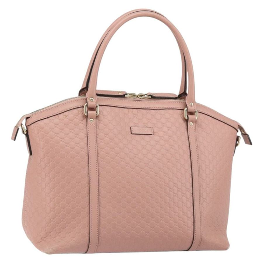 【日本直送】GUCCI Micro GG 帆布 Guccissima 手提包 皮革 粉紅色 金 449657 正品 161597-0