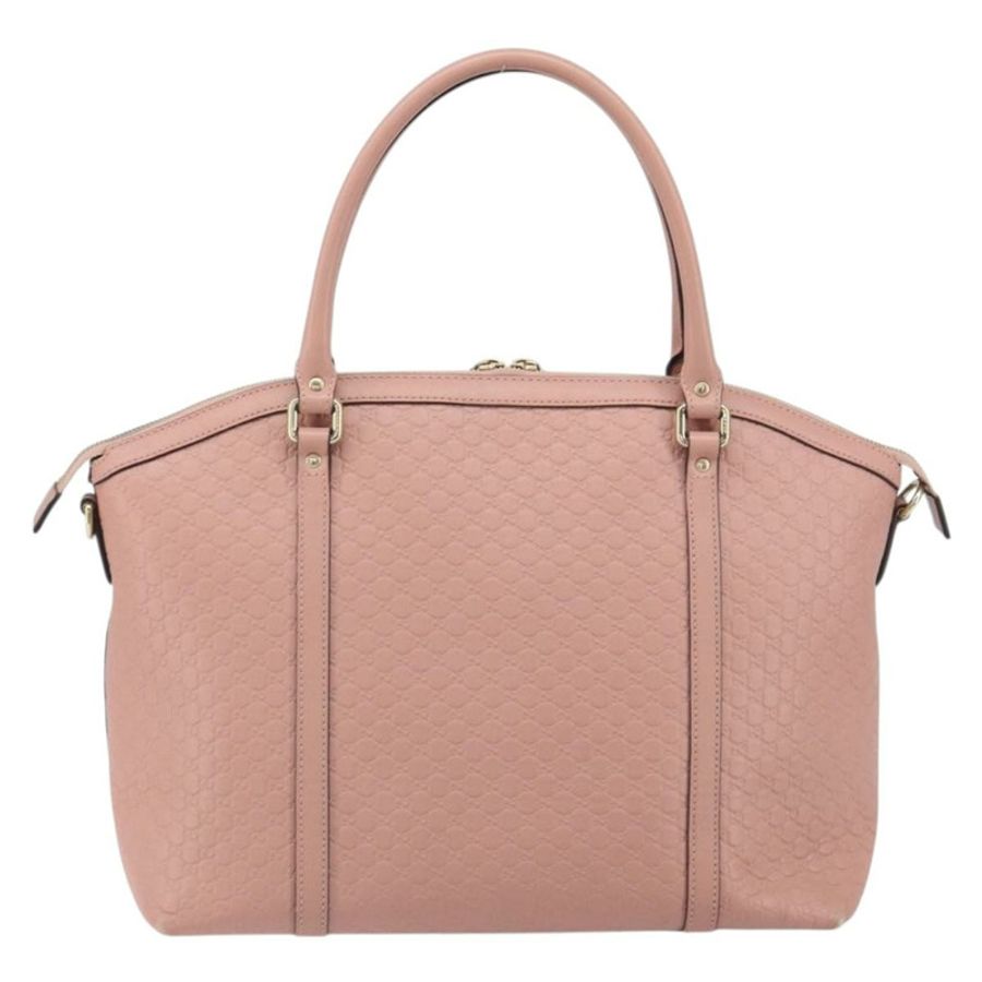 【日本直送】GUCCI Micro GG 帆布 Guccissima 手提包 皮革 粉紅色 金 449657 正品 161597-1