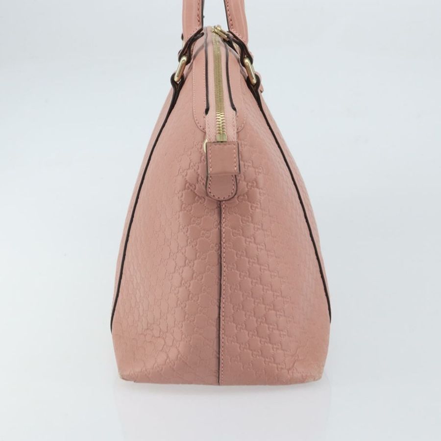 【日本直送】GUCCI Micro GG 帆布 Guccissima 手提包 皮革 粉紅色 金 449657 正品 161597-2