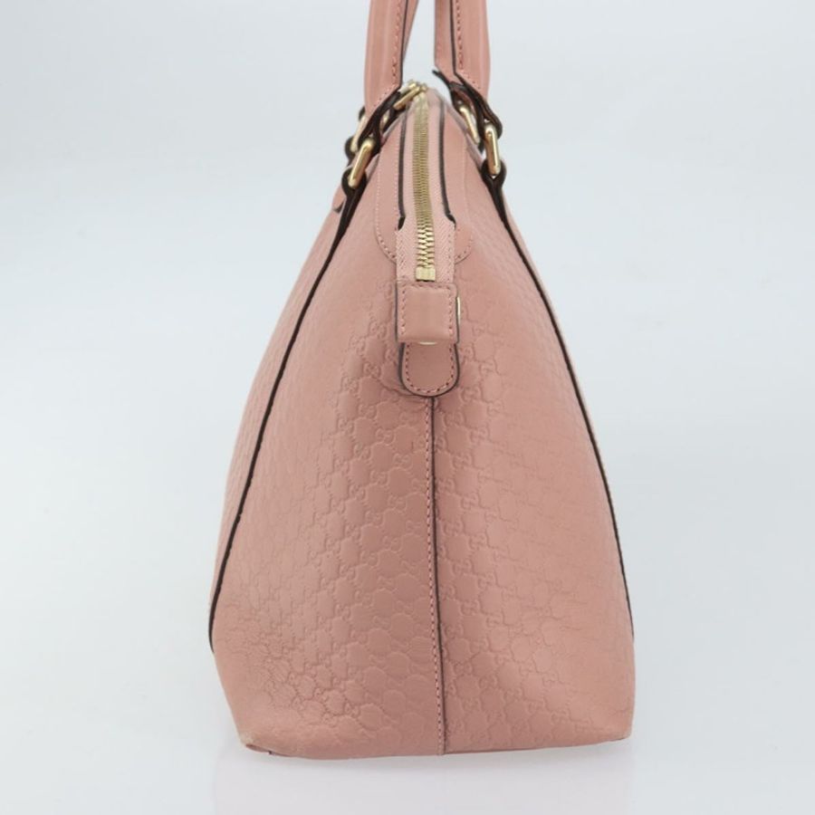 【日本直送】GUCCI Micro GG 帆布 Guccissima 手提包 皮革 粉紅色 金 449657 正品 161597-3