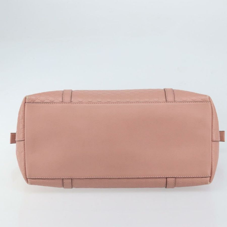 【日本直送】GUCCI Micro GG 帆布 Guccissima 手提包 皮革 粉紅色 金 449657 正品 161597-4