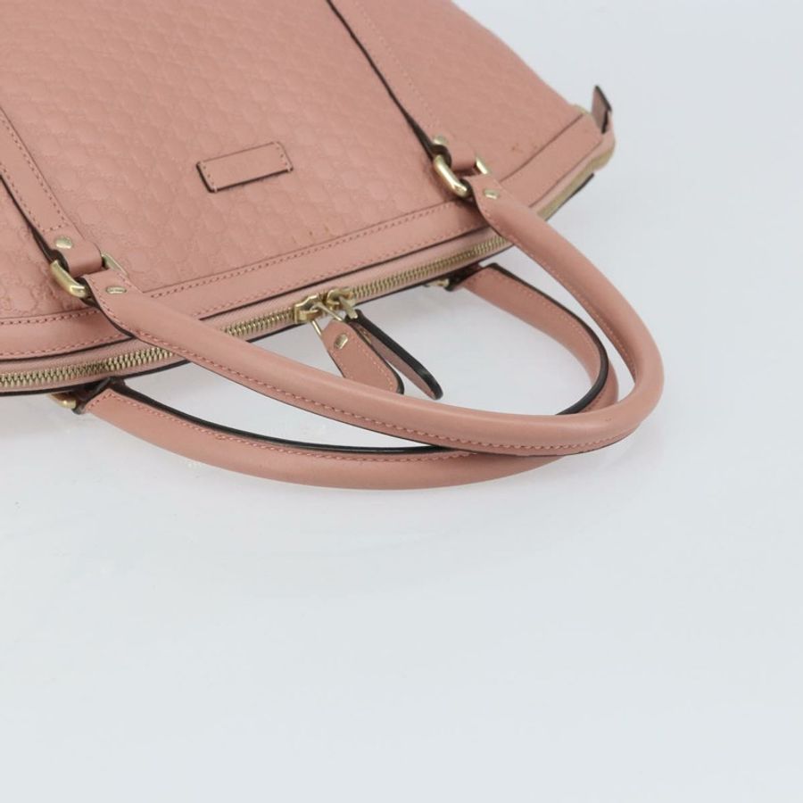 【日本直送】GUCCI Micro GG 帆布 Guccissima 手提包 皮革 粉紅色 金 449657 正品 161597-6