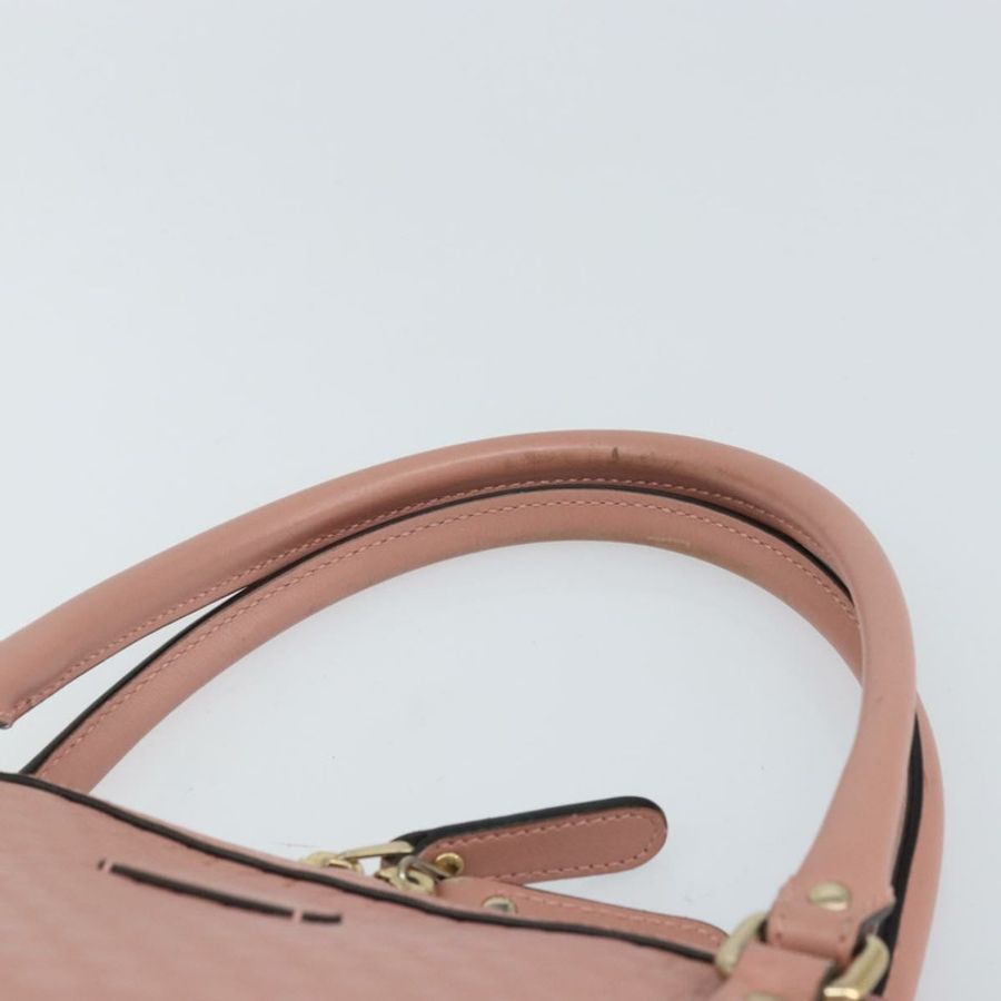 【日本直送】GUCCI Micro GG 帆布 Guccissima 手提包 皮革 粉紅色 金 449657 正品 161597-7