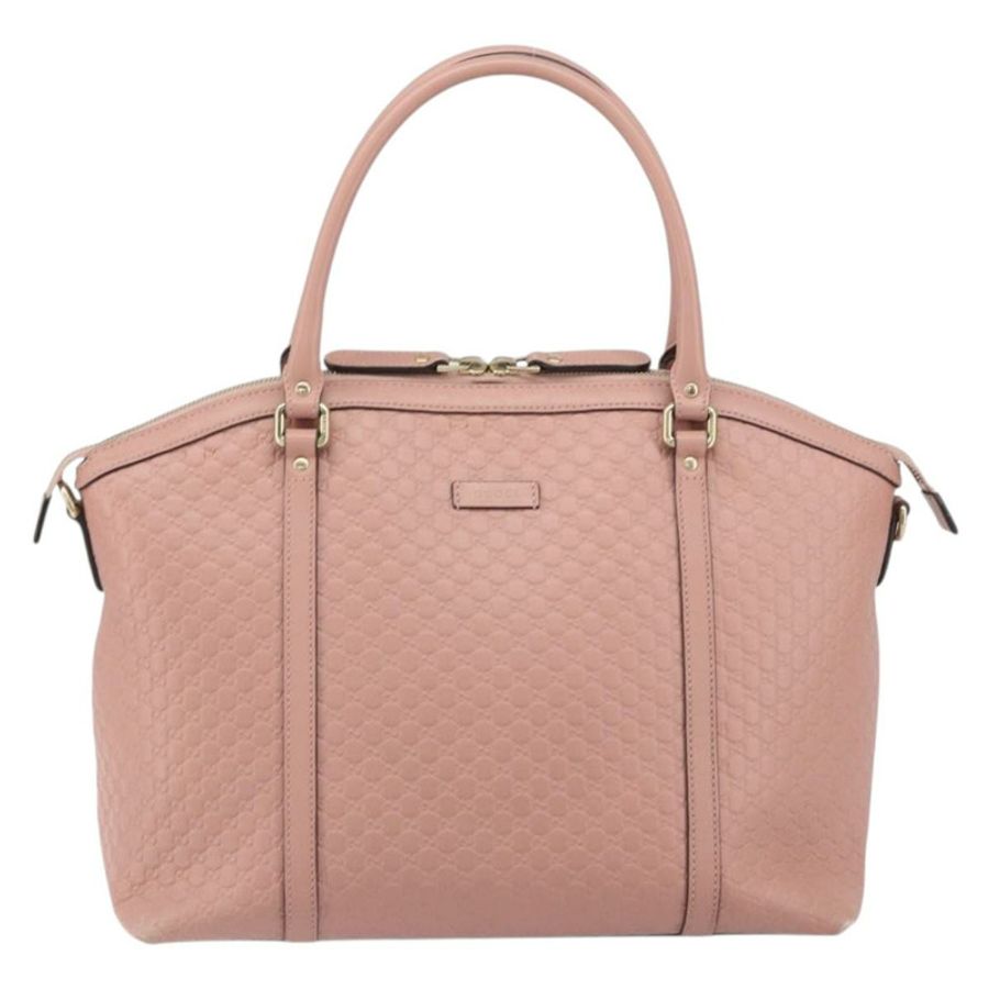 【日本直送】GUCCI Micro GG 帆布 Guccissima 手提包 皮革 粉紅色 金 449657 正品 161597-12