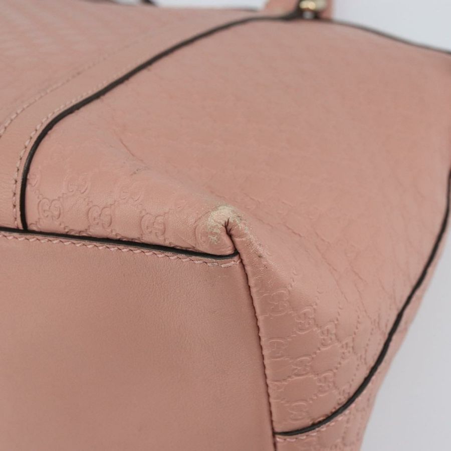 【日本直送】GUCCI Micro GG 帆布 Guccissima 手提包 皮革 粉紅色 金 449657 正品 161597-14