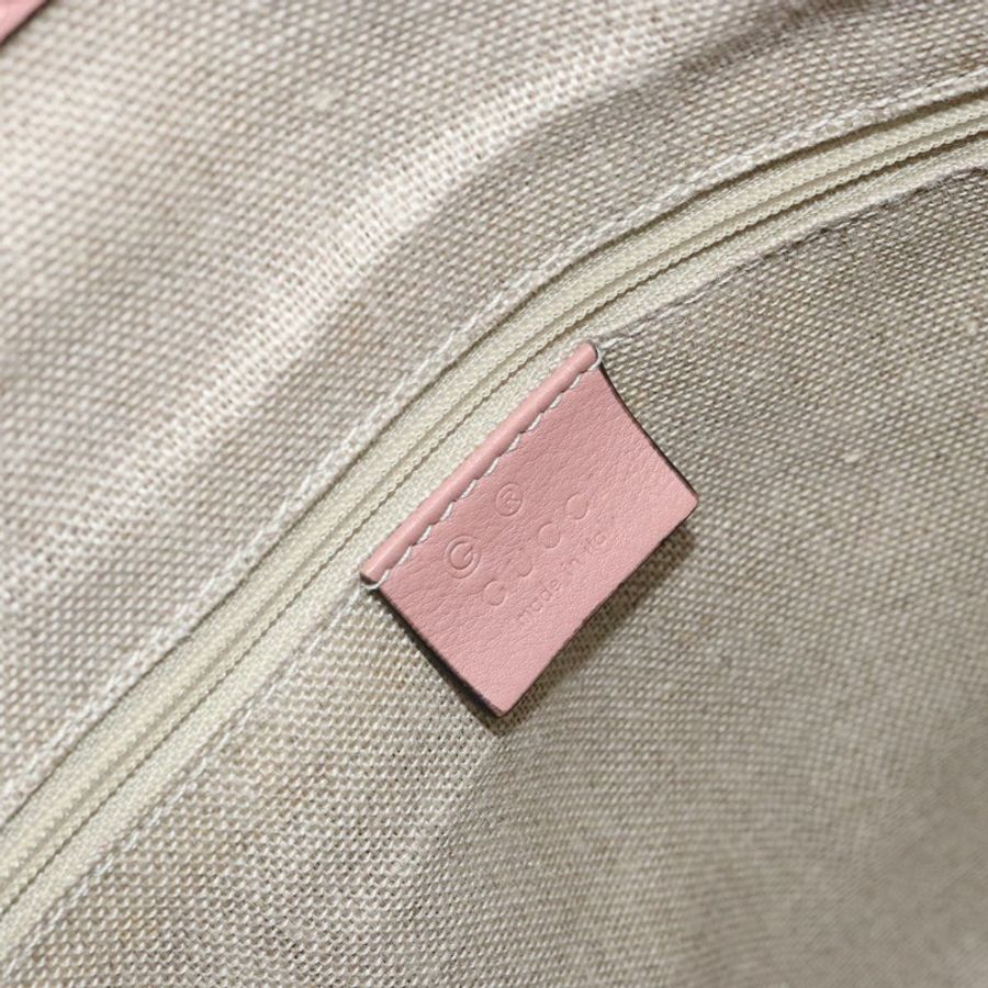 【日本直送】GUCCI Micro GG 帆布 Guccissima 手提包 皮革 粉紅色 金 449657 正品 161597-17