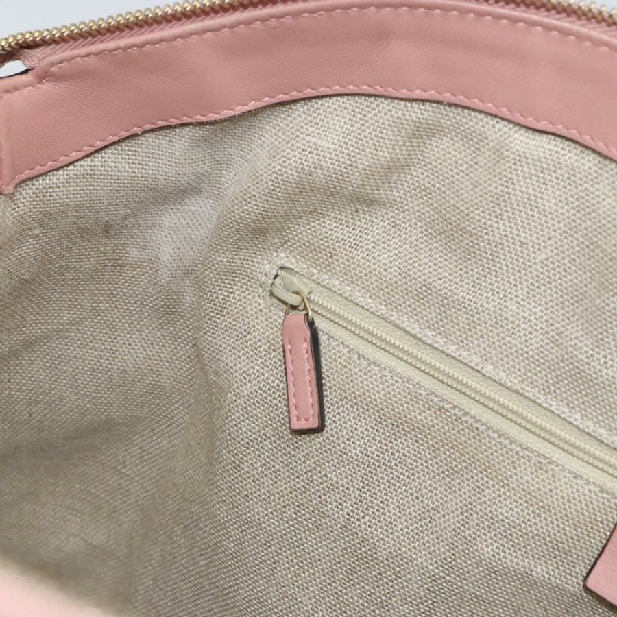 【日本直送】GUCCI Micro GG 帆布 Guccissima 手提包 皮革 粉紅色 金 449657 正品 161597-20