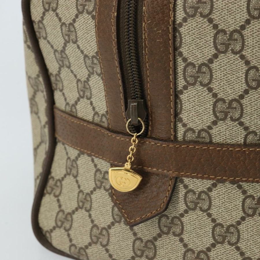 【日本直送】GUCCI GG Supreme Web Sherry Line 波士頓包 PVC 米色 002 069 0696 正品 162976-17