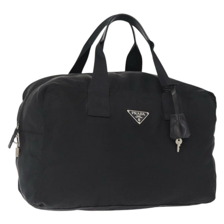 【日本直送】PRADA 波士頓包 尼龍 2way 黑色 銀色 正品 163905A-0