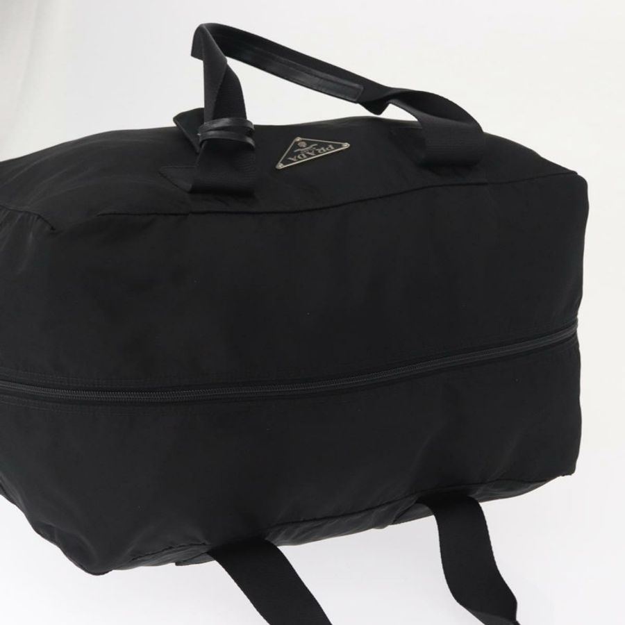 【日本直送】PRADA 波士頓包 尼龍 2way 黑色 銀色 正品 163905A-5
