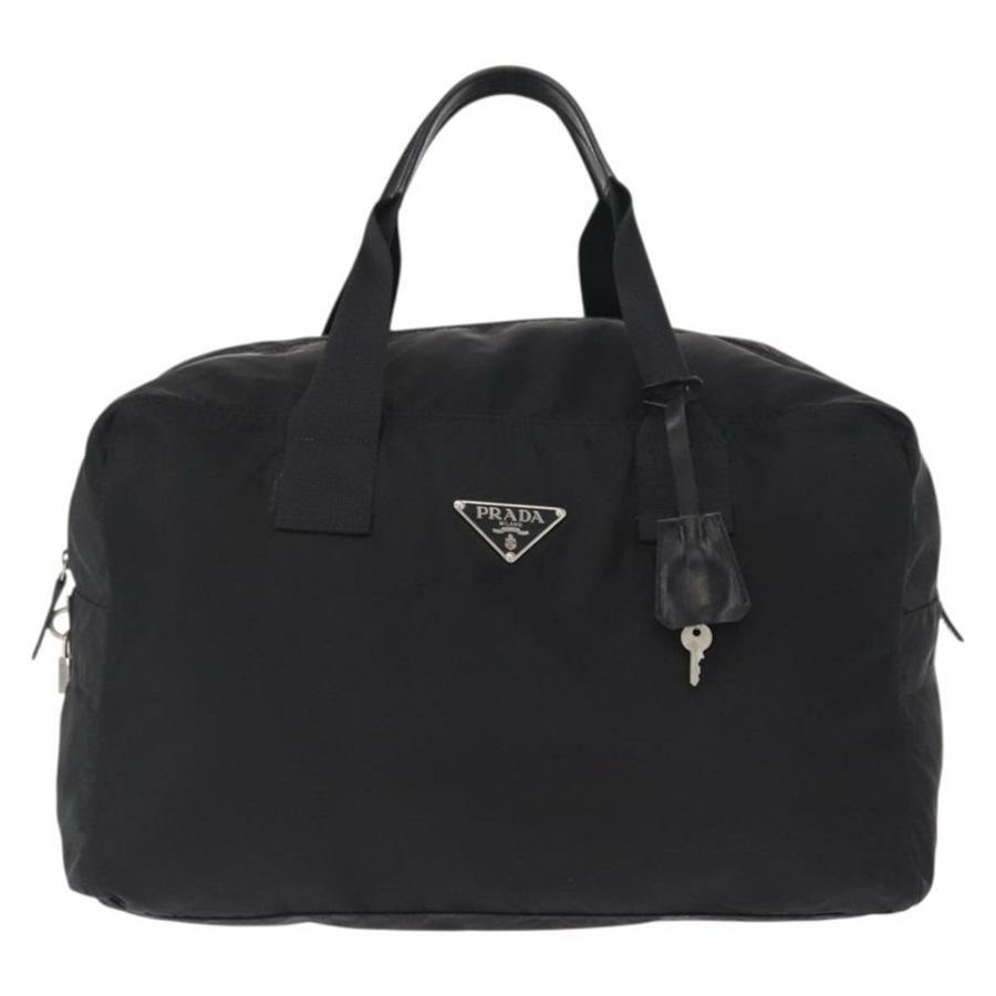 【日本直送】PRADA 波士頓包 尼龍 2way 黑色 銀色 正品 163905A-12