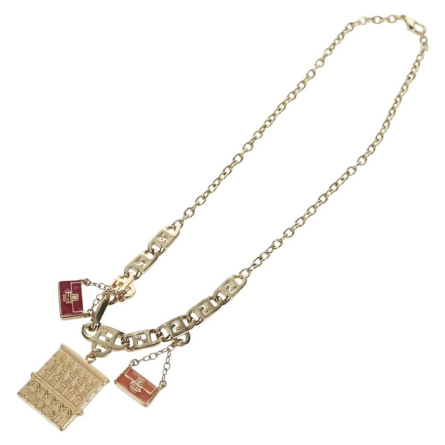 【日本直送】FENDI 項鍊 金屬 金色 Auth 162892V-1