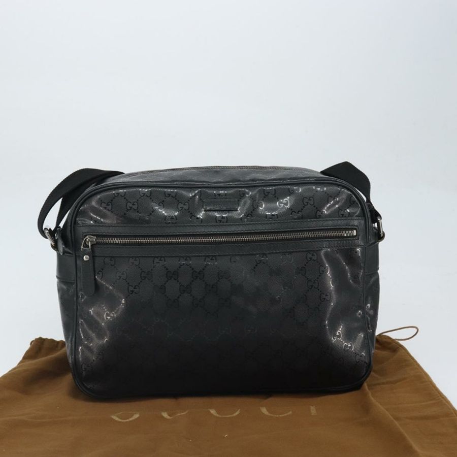 【日本直送】GUCCI GG Implementation 單肩包 PVC 黑色 211107 授權碼 164488-11