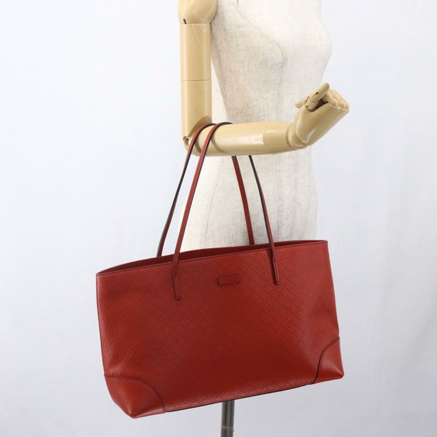 【日本直送】GUCCI Diamante 手提包 皮革 紅色 金色 353397 正品 164533-22