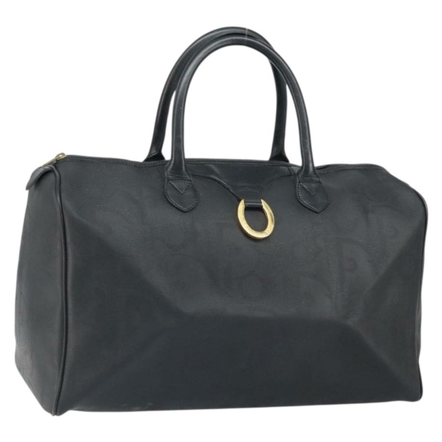 【日本直送】Christian Dior Trotter帆布波士頓包 PVC黑色金色 正品 164537-0