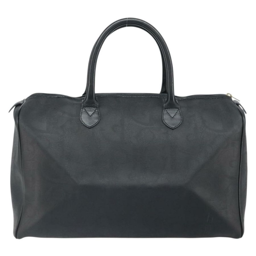 【日本直送】Christian Dior Trotter帆布波士頓包 PVC黑色金色 正品 164537-1