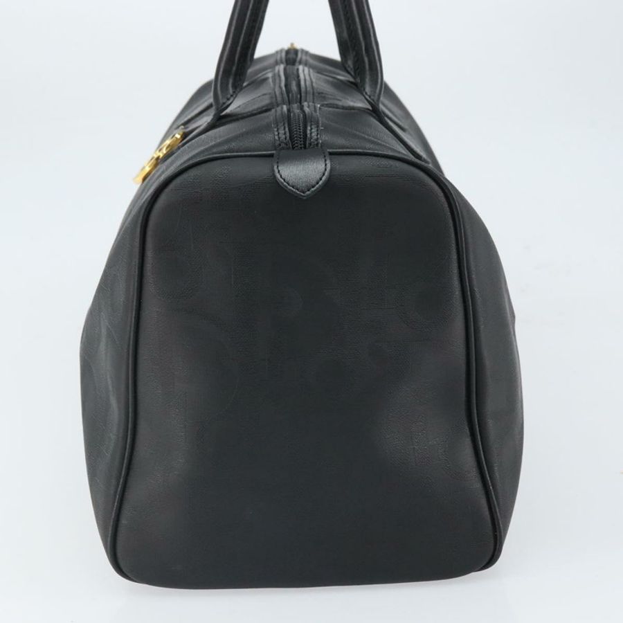 【日本直送】Christian Dior Trotter帆布波士頓包 PVC黑色金色 正品 164537-3