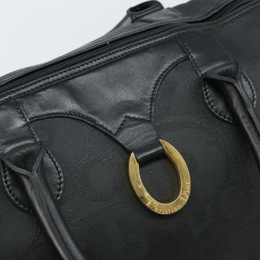 【日本直送】Christian Dior Trotter帆布波士頓包 PVC黑色金色 正品 164537-16