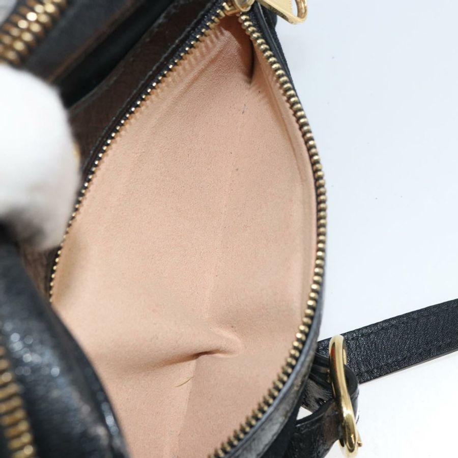 【日本直送】GUCCI GG Marmont Web Sherry Line 手提包 麂皮 黑色 金色 517350 正品 164792-23